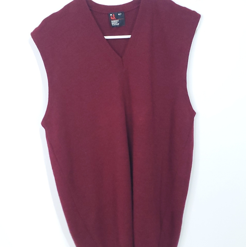 Vintage Women's Robert Bruce Red Sweater Vest Made In USA Size XLT 100% Orlon
